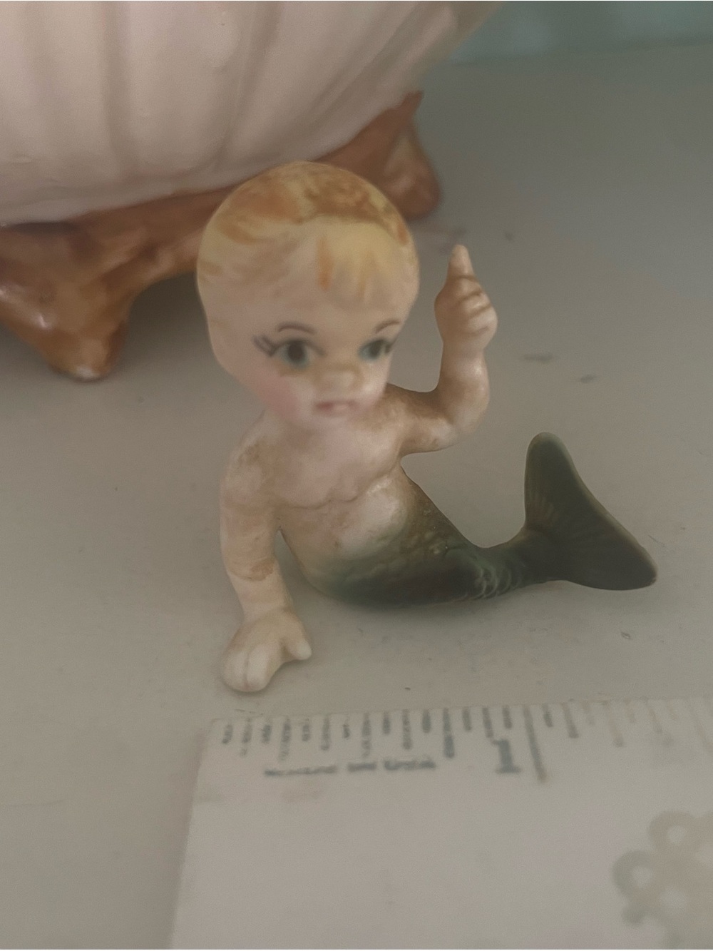 Vintage miniature Mermaid Figurine - Collectible Decorative